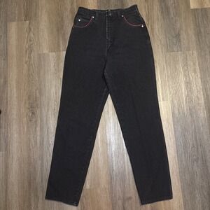 Vtg Wrangler SilverLake Jeans Women 11 (28x31) Black Bareback Western Cowgirl US